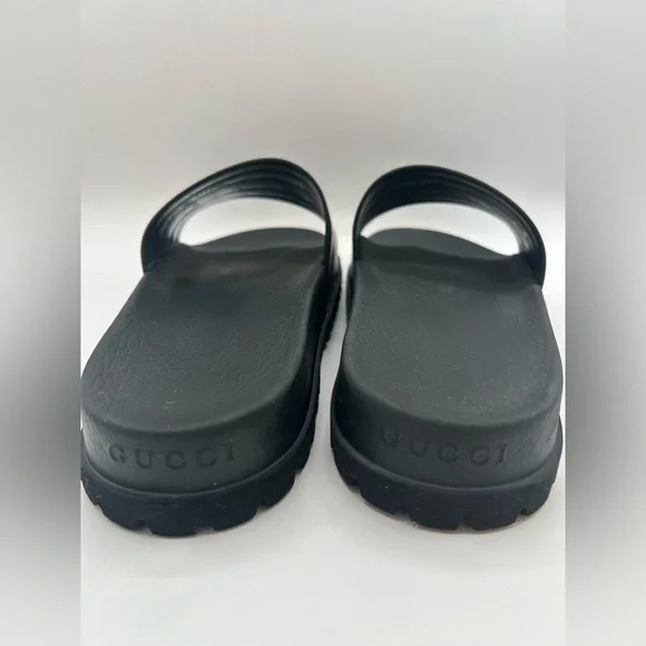 GUCCI AUTHENTIC Web Trek Lug Sole Slides Sandals Green Red Back Men’s 11 429469 - Picture 13 of 14